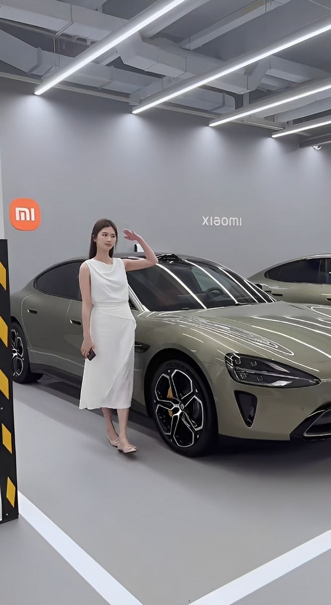 主质量都这么高的吗？仙女也就长这样吧冰球突破爆百万大奖小米SU7的美女车(图7)